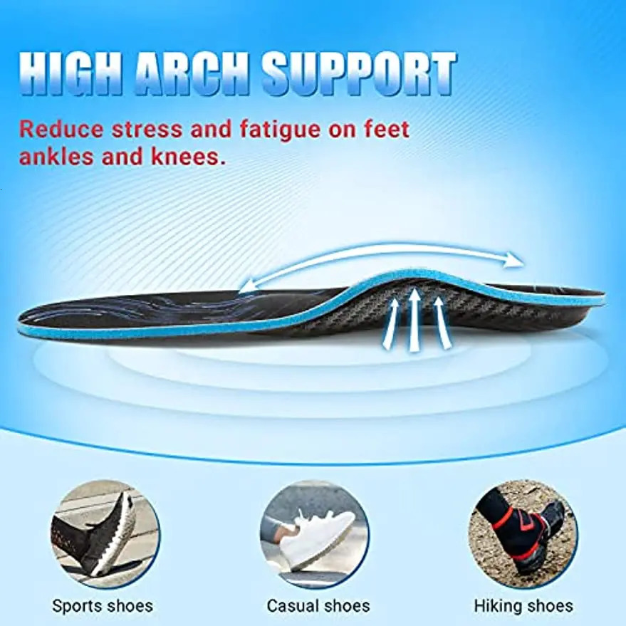 Shoe Parts Accessories PCSsole Arch Support Insoles for Women and Men Ortics Pain Relief Inserts Flat Feet Plantar Fasciitis Heel 231025