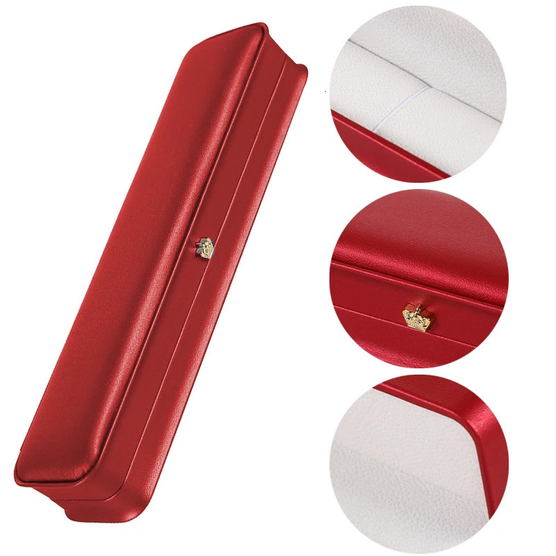 Jewelry Boxes PU Leather Necklace Long Chain Box Bracelet Jewelry Storage Case Pendant Chain Gift Box for Wedding Anniversary Engagement 231025