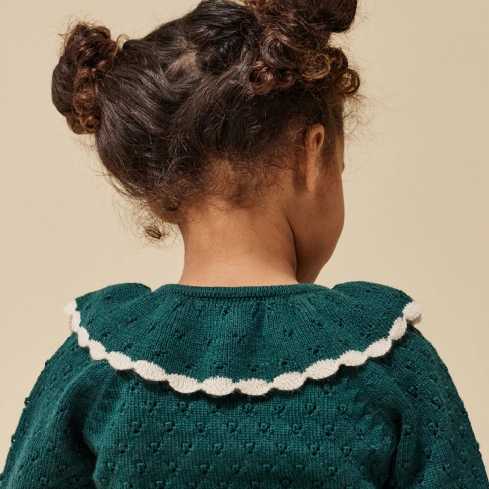 Clothing Sets Winter Ks Kids Knit Sweaters girl Cherry Printing embroider Sweater Baby Cute Clothes Cotton Tops And Pants Suit 19Years 231025