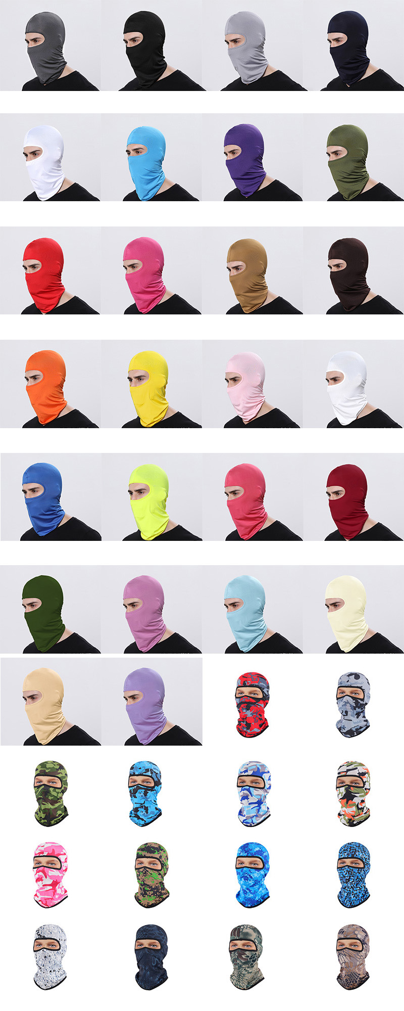 Beanies Skull Caps Ninja Face Mask Autumn Winter Polyester Balaclava Ski Mask Motorcycle Cycling Masks Lightweight Helmet Neck Warmer Gaiter Tube Hat 