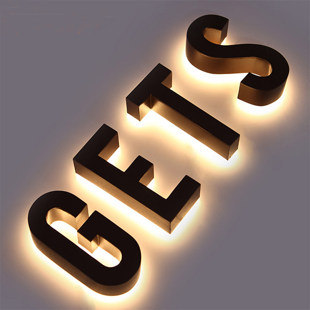 Outdoor Stainless Steel LED Signage LED Illuminated LED Backlit Letter Sign