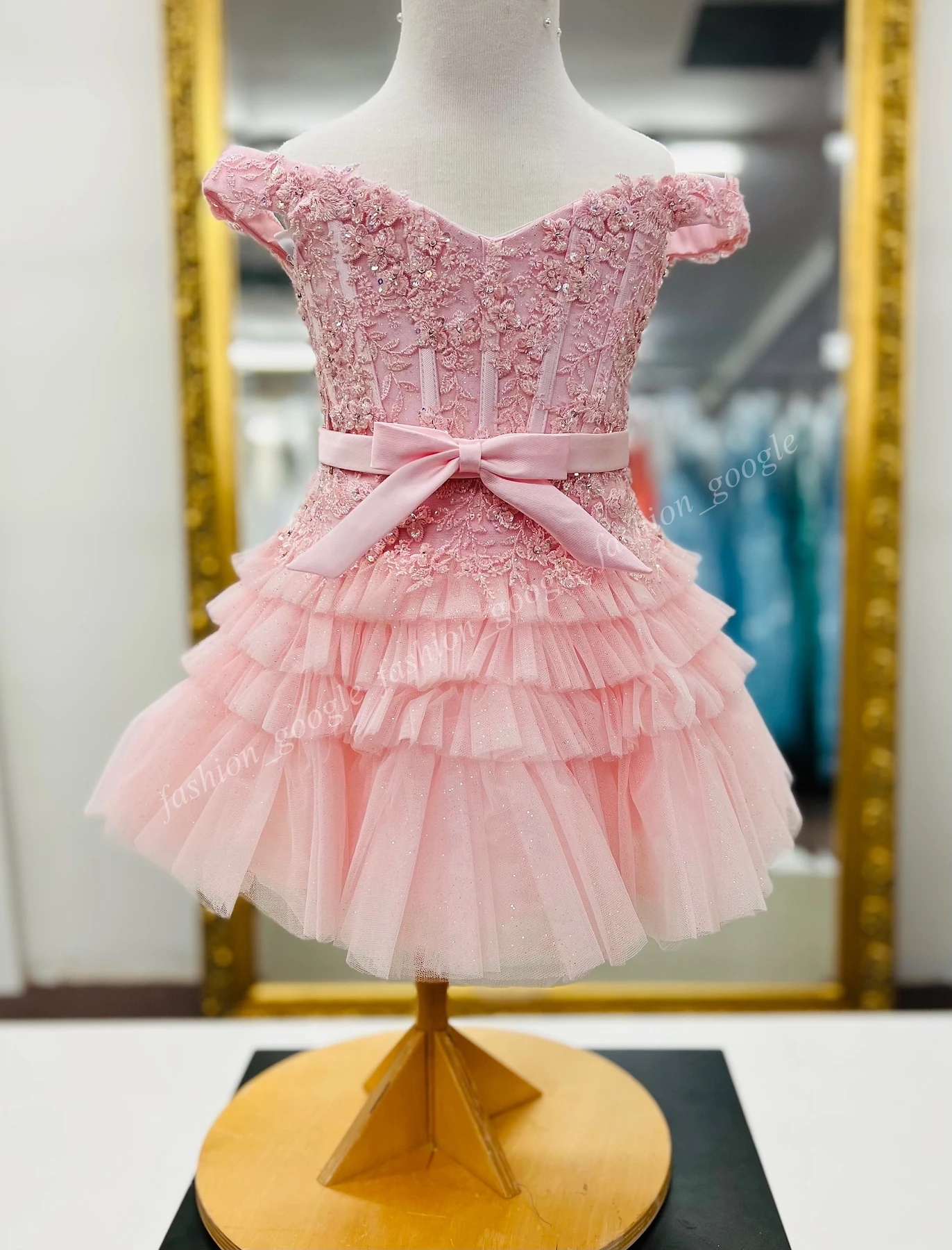 Baby Girls Glitz Pageant Dress 2025 Layer Tulle Lace Cupcake Pageant Cocktail Party Gown Flower Girl Toddler Infant Little Miss Lilac Pink Aqua Interv