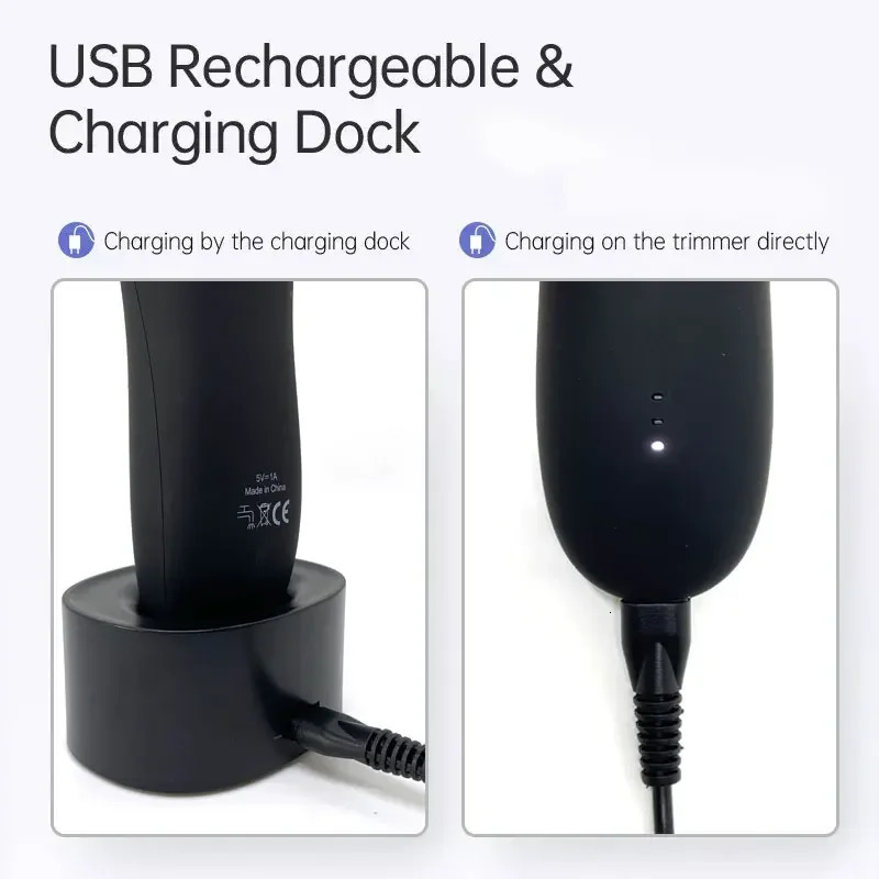 Clippers Trimmers Cordless Waterproof Electric Body Pubic Hair Trimmer Set with 1 Replacement Blade Grooming Kit for Men and Women Groin Trimmer 23102