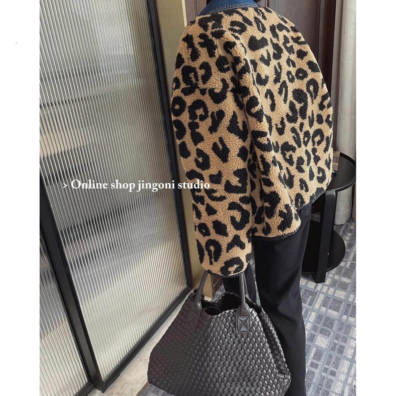 Women's Fur Faux Fur Women Plaid Leopard Oversized Woolen Faux Fur Teddy Jackets Blazers Trench Coats Clothes Parkas Heavy Down Winter Stylish 23