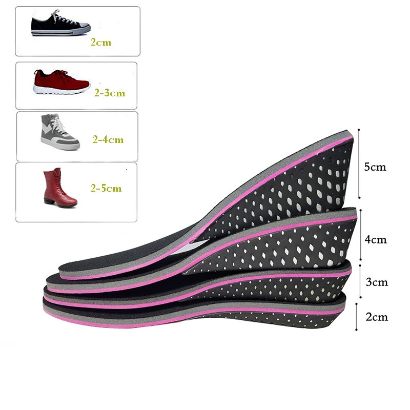 Shoe Parts Accessories Memory Foam Height Increase Insole For Men Women Invisible Increased Lifting Inserts Shoe Lifts Elevator Insoles 2 5 cm 231026