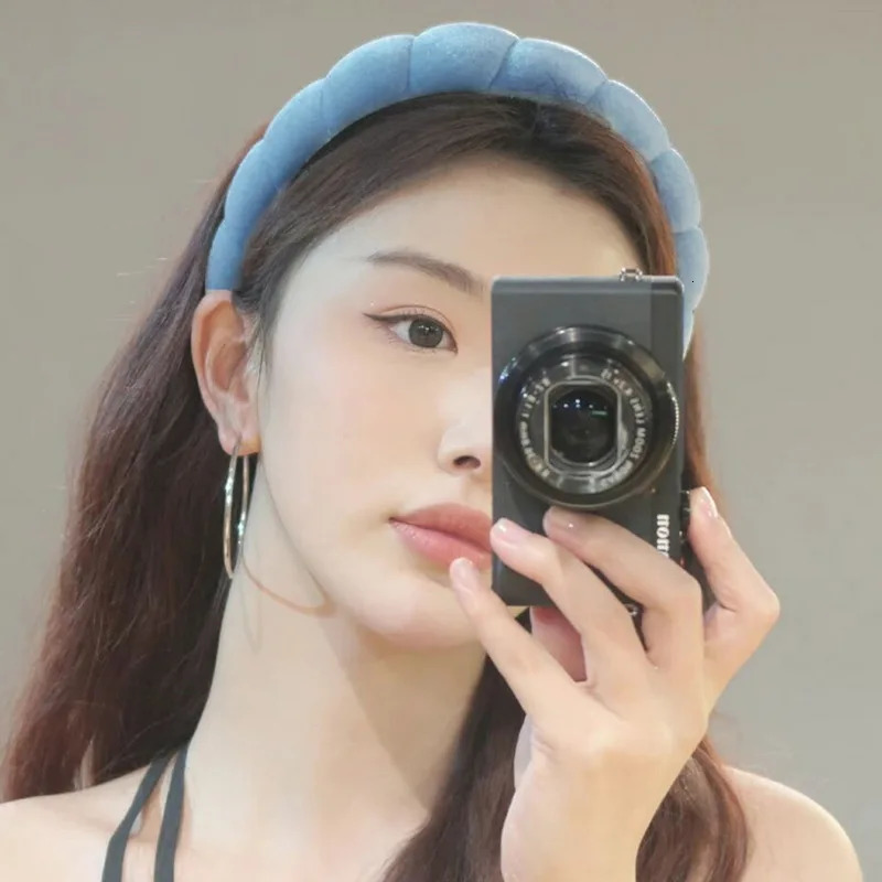 Headbands Sponge Co Spa Makeup Bubble Terry Cloth Headband Puffy Retro Hair Bands Soft Hairband Headwear 231025