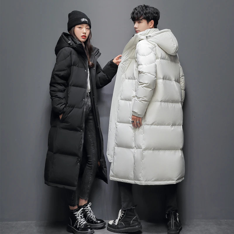 Men's Down Parkas -20°C Down Jacket Men Long Jackets Winter Warm Lightweight White Duck Down Coats Men Streetwear Overcoats Women Clothing 231026