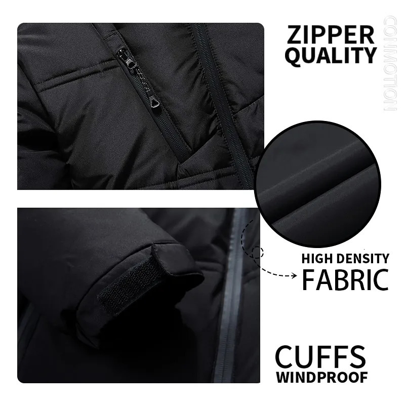 Men's Down Parkas White Duck Down Jacket Men Winter Men's Coat Windproof Removable Cap Parkas Solid Color Outdoor Casual Hooded Overcoat Clo