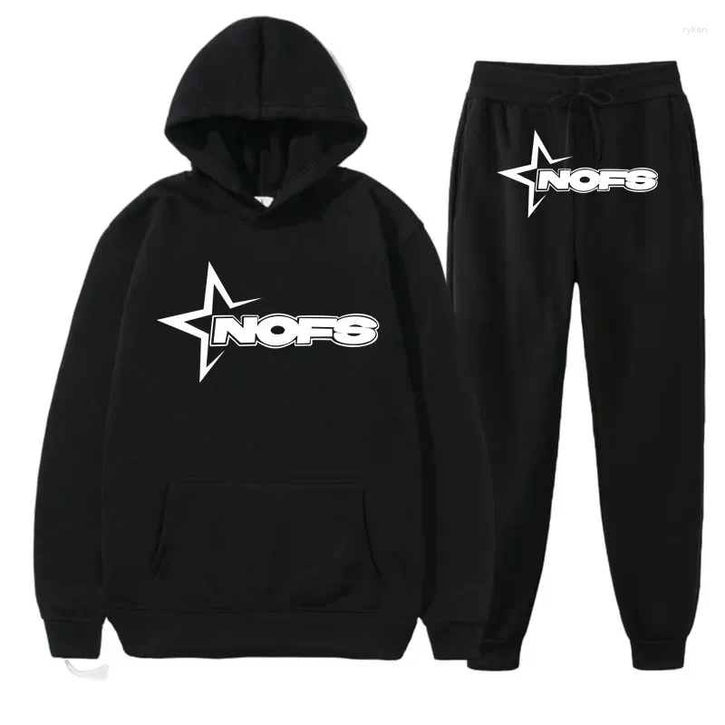 Mens Winter Tracksuit Set with Hoodie and Joggers for Sport and Running