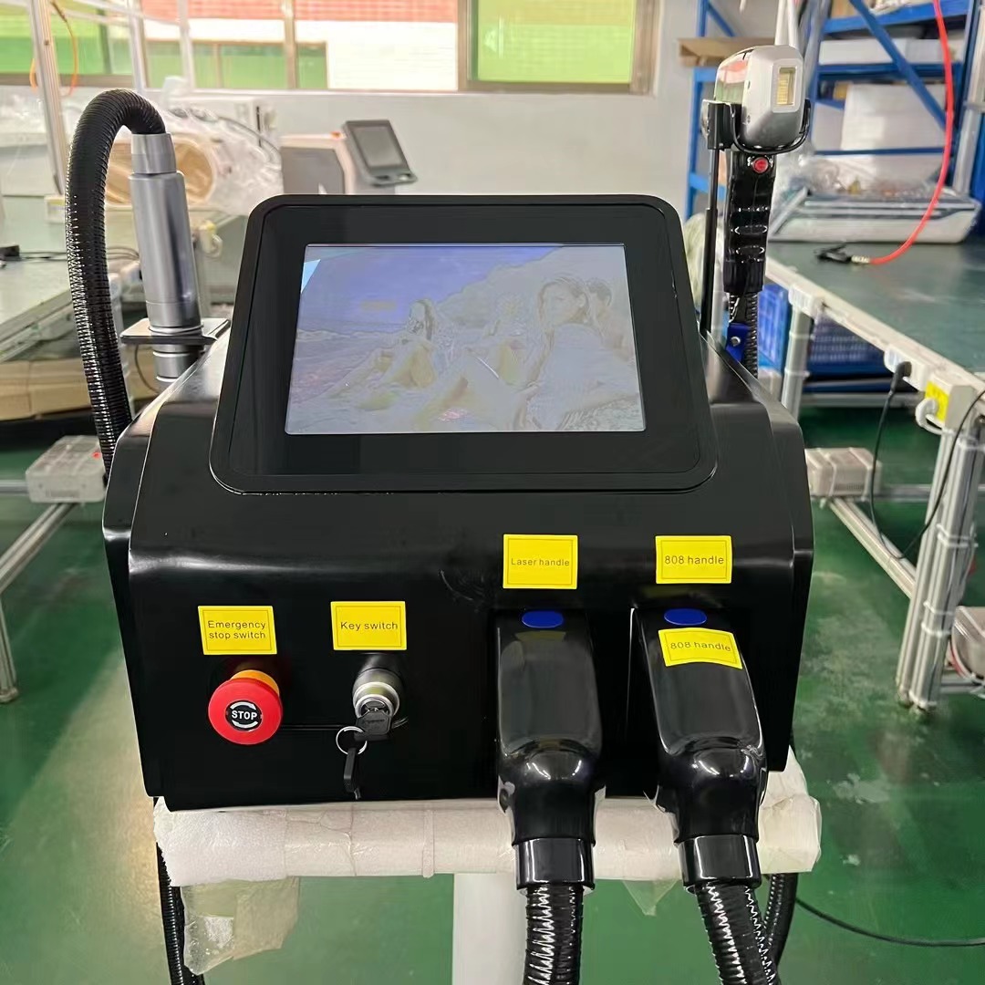 2In 1 808Nm Beauty Equipment Picosecond Laser Nd Yag Laser Tattoo Removal Skin Rejuvenation Ipl Laser Hair Removal Machine