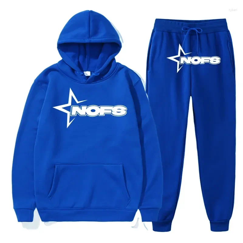 Mens Winter Tracksuit Set with Hoodie and Joggers for Sport and Running