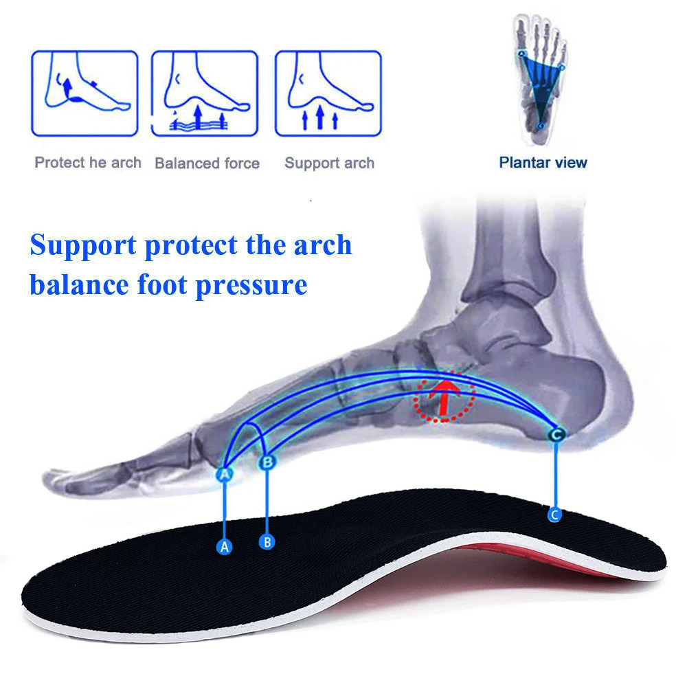 Shoe Parts Accessories Ortic Insole Arch Support Flatfoot Orthopedic Insoles For Feet Ease Pressure Of Air Movement Damping Cushion Padding 231025