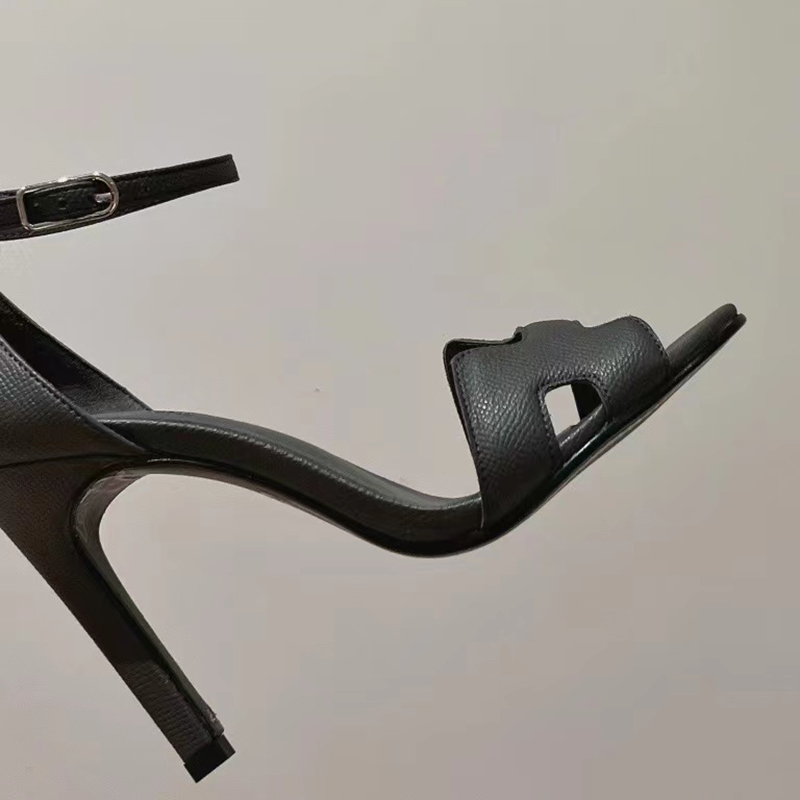 Ladies Sandals Summer high-heeled shoes Women Back strap Leather stiletto sandanls 105mm Luxury Designers Sandals Evening wedding heeled 35-42 with box