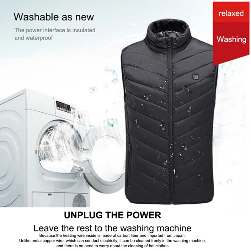 Men's Vests X-TIGER 9/2 Places Heated Jacket Men Women USB Electric Thermal Warm Hunting Coat Winter Outdoor Camping Hiking Heated Vest 231025