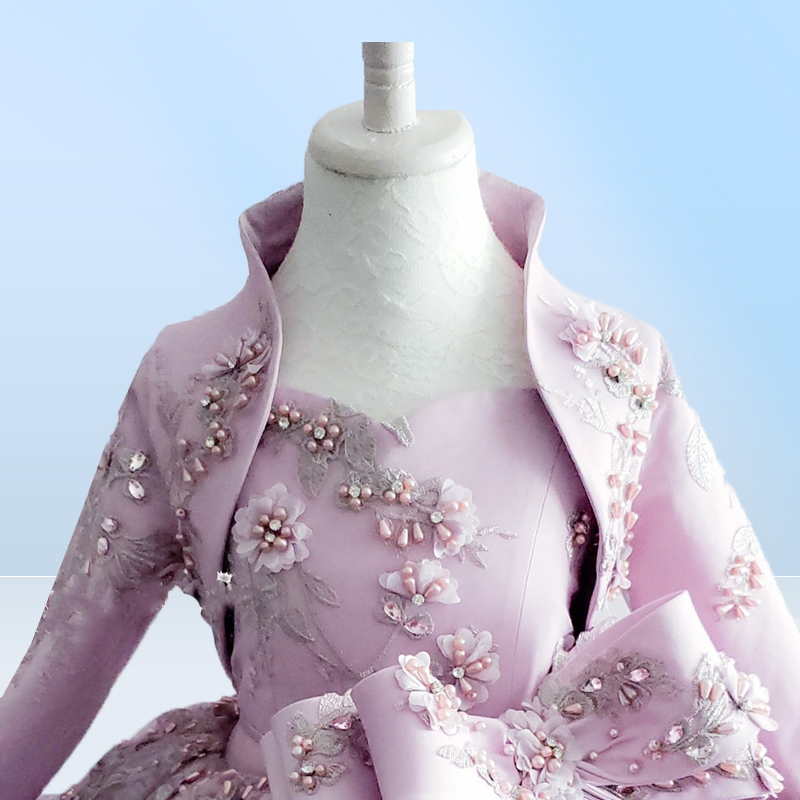 Lavender Beaded Ball Gown Girls Pageant Dresses Spaghetti Straps Princess Flower Girl Dress Appliqued First Communion Dress