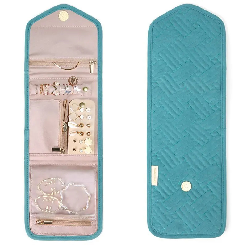 Accessories Packaging Organizers Roll Foldable Velvet Jewelry Bag Necklace Earrings Rings Storage For Women Travel Organizer Portable Journey 231025