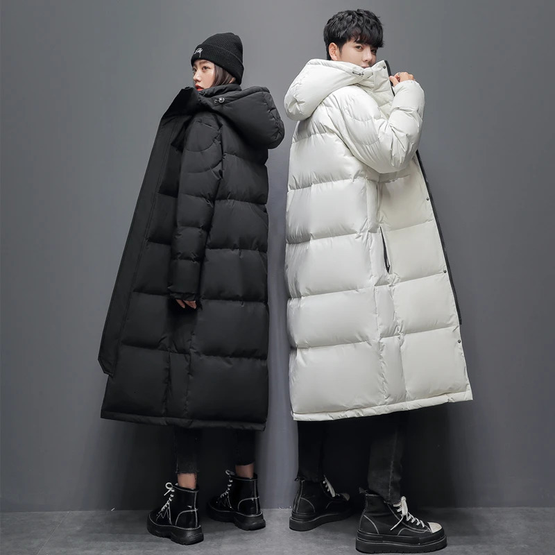 Men's Down Parkas -20°C Down Jacket Men Long Jackets Winter Warm Lightweight White Duck Down Coats Men Streetwear Overcoats Women Clothing 231026