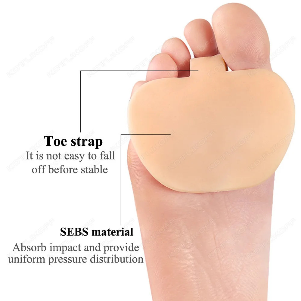 Shoe Parts Accessories Gel Forefoot Insoles Metatarsal Ball of Foot Pads Toe Silicone Cushion Half Yard Otics Support Pain Relief Absorbs Shock 231025