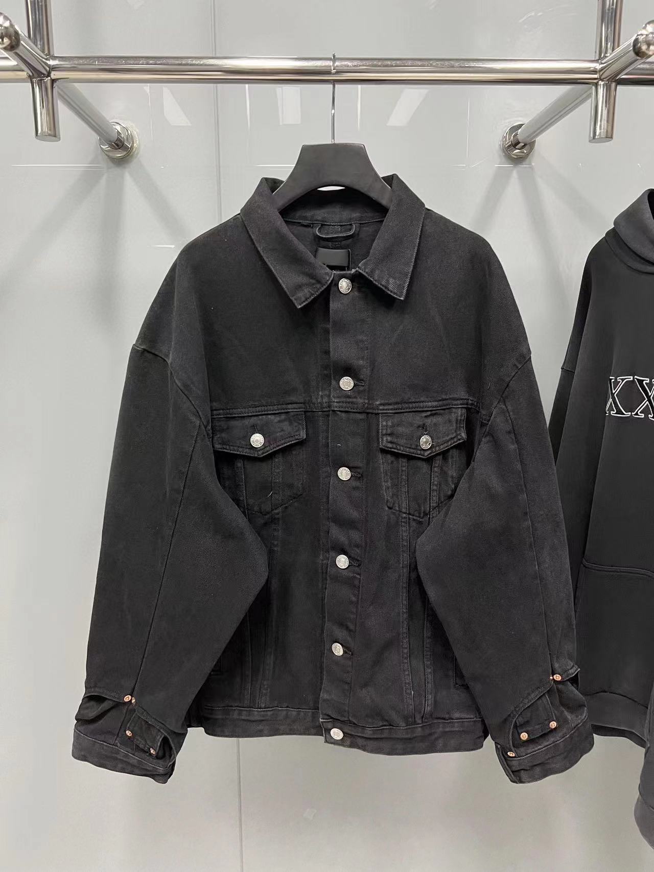 Fashion Brand Bale Workwear Jacket Coat Denim Patchwork Denim Jacket for Men Loose Versatile Jacket