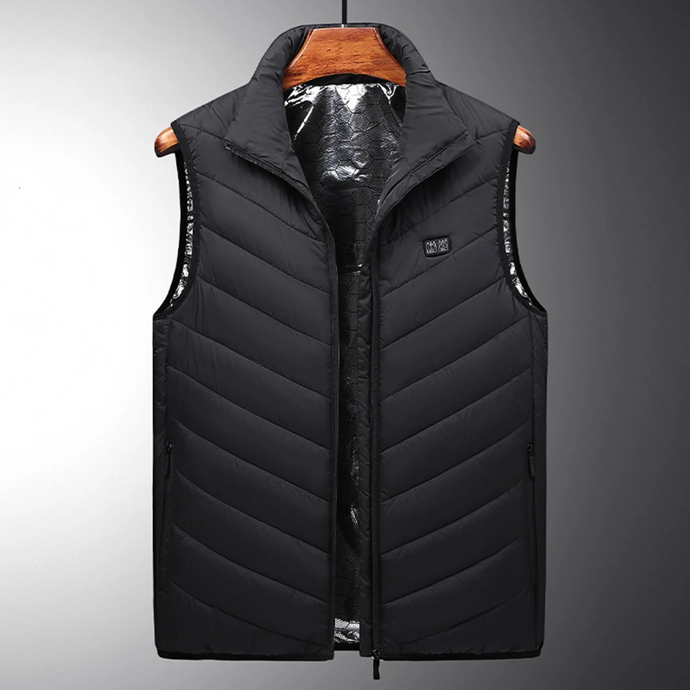 Men's Vests 9 Areas Heated Jacket Men Warm Vest USB Women's Heating Jacket Heated Vests Coat Hunting Hiking Camping Autumn Winter Male 23102