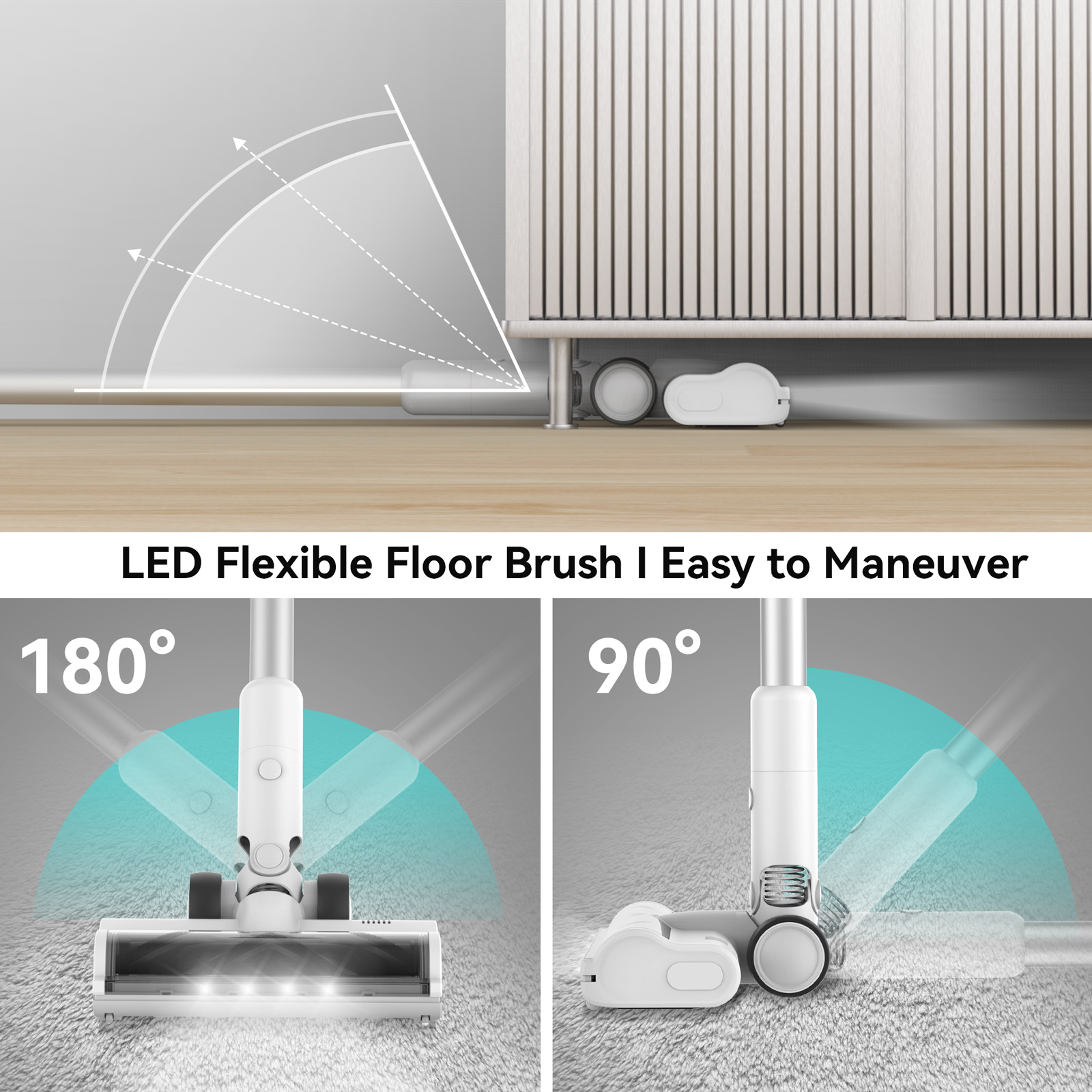 INSE Cordless Vacuum Cleaner 30kPa, 6-in-1 Powerful Stick Vacuum Cleaner with LED Display, Max 60 Min Runtime, 450W Brushless Motor Vacuum Cleaner--V1
