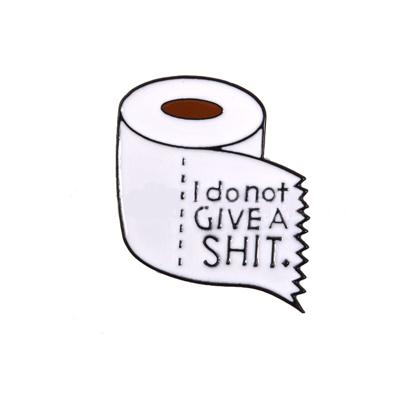 Creative Roll Paper Brooches Enamel Pins Funny Brooch Gift For Friend Punk Icon Pin Badge Button Lapel Pin for Clothes Jeans Caps Bags Jewelry Gift Wh