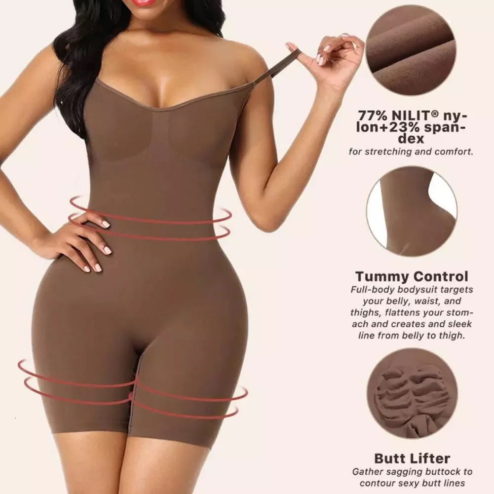 Womens Shapers Seamless Body Shaper Women Bodysuit Slimming Waist Trainer Shapewear Lingerie Trimmer Butt Lifter Corset Tummy Control Underwear 231025