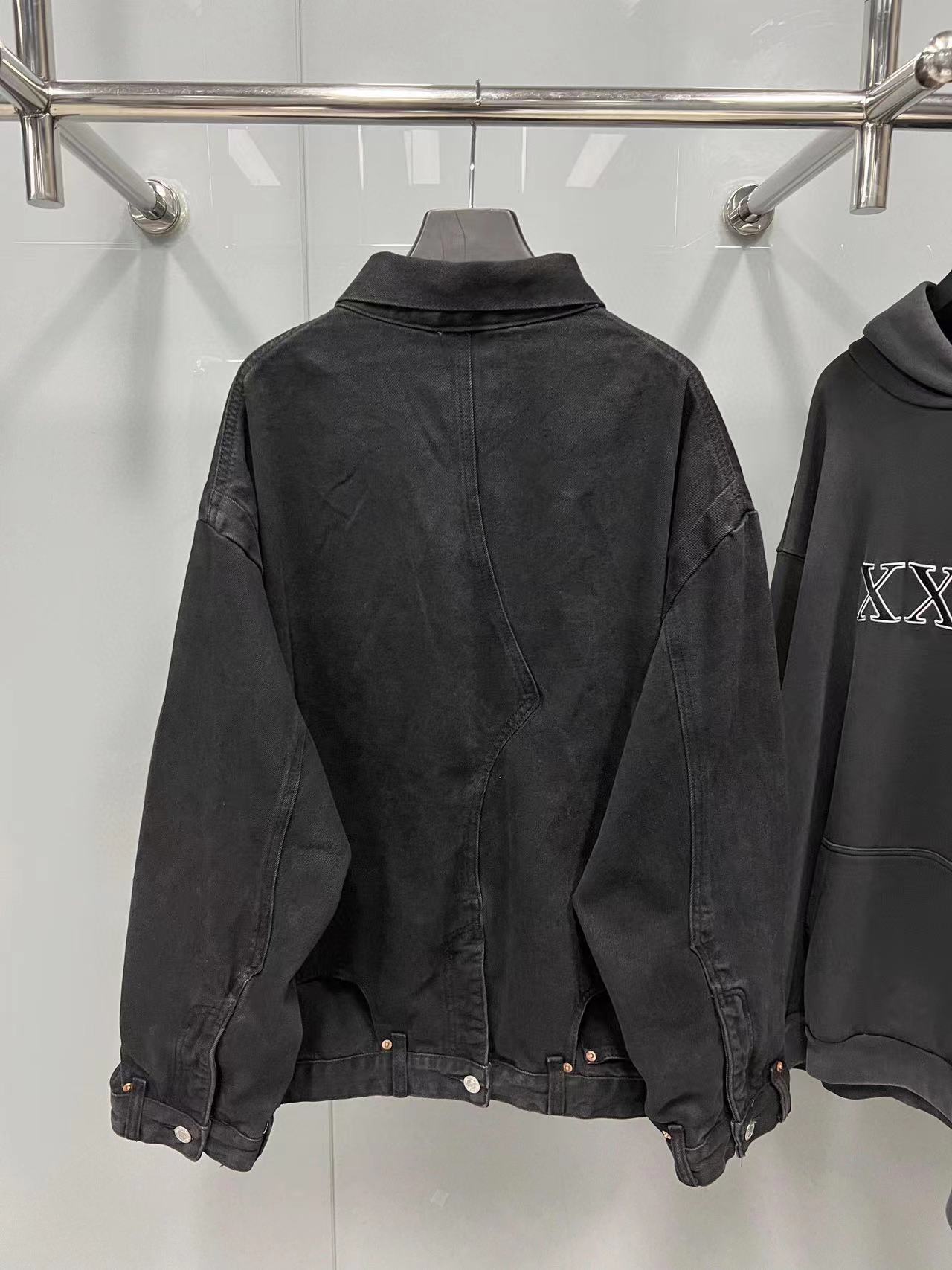 Fashion Brand Bale Workwear Jacket Coat Denim Patchwork Denim Jacket for Men Loose Versatile Jacket