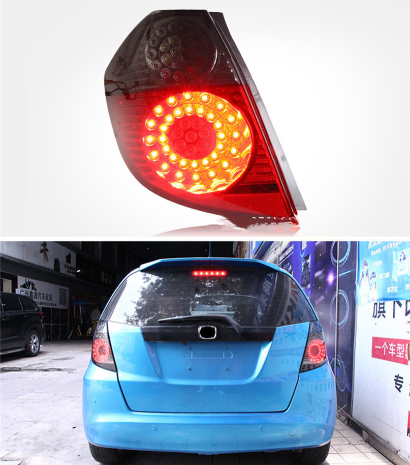 Car Taillight for Honda FIT 2008-2013 Tail Light LED DRL US Style Running Signal Brake Reversing Parking retrofit Facelift