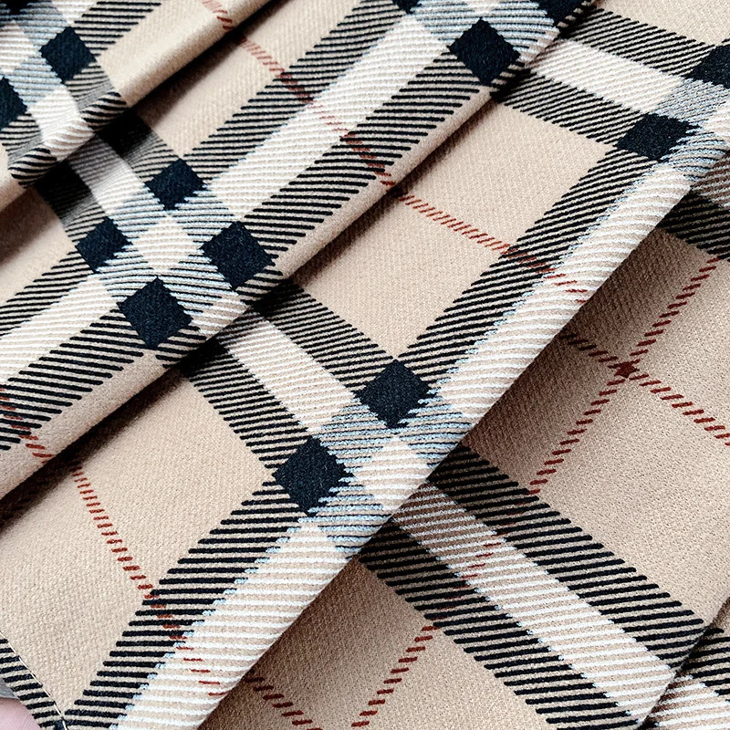 Skirts Contrast Color Plaid Striped Skirt Korean Version of Pleated Skirt Autumn High Waist A Line Plaid Mini Skirt Student Style Sweet 231025