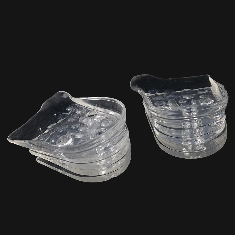 Shoe Parts Accessories 5 Layers Adjustable Taller Insole Silicone Gel Inserts Lift Shoe Pads Inner Height Increase Comfortable Transparant Heel Cushio