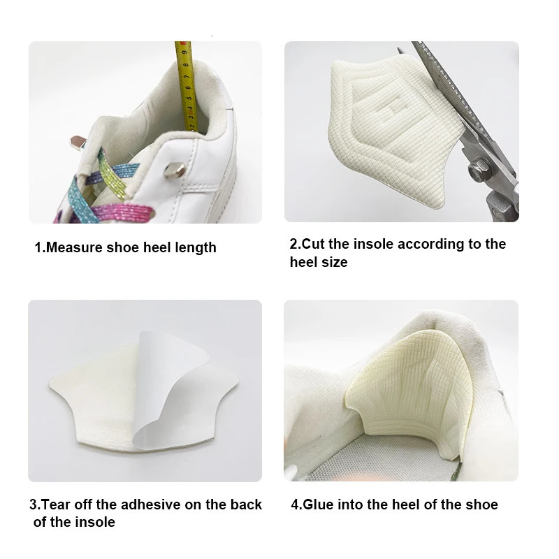 Shoe Parts Accessories 6pair12pcs Insoles Heel Pads Lightweight For Sport Shoes Adjustable Size Back Sticker Antiwear Feet Pad Cushion Insole 231025