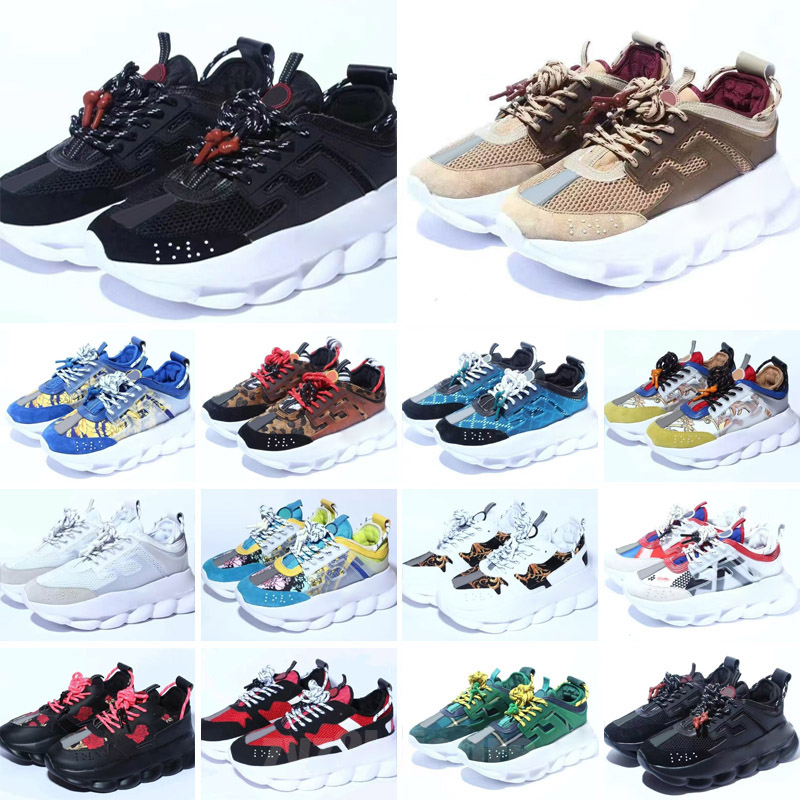 2023 Designer Casual Shoes Top Quality Chain Reaction Wild Jewels Chain Link Trainer Shoes Sneakers EUR 36-47