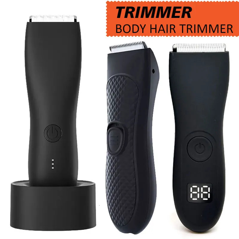 Clippers Trimmers Men's Electric Groin Hair Trimmer Pubic Hair Trimmer Body Grooming Clipper for Men Bikini Epilator Rechargeable Shaver Razor 23