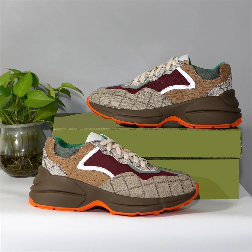Rhyton Vintage Trainer Sneakers Casual Lace Up Running Shoes Fashion Shoes