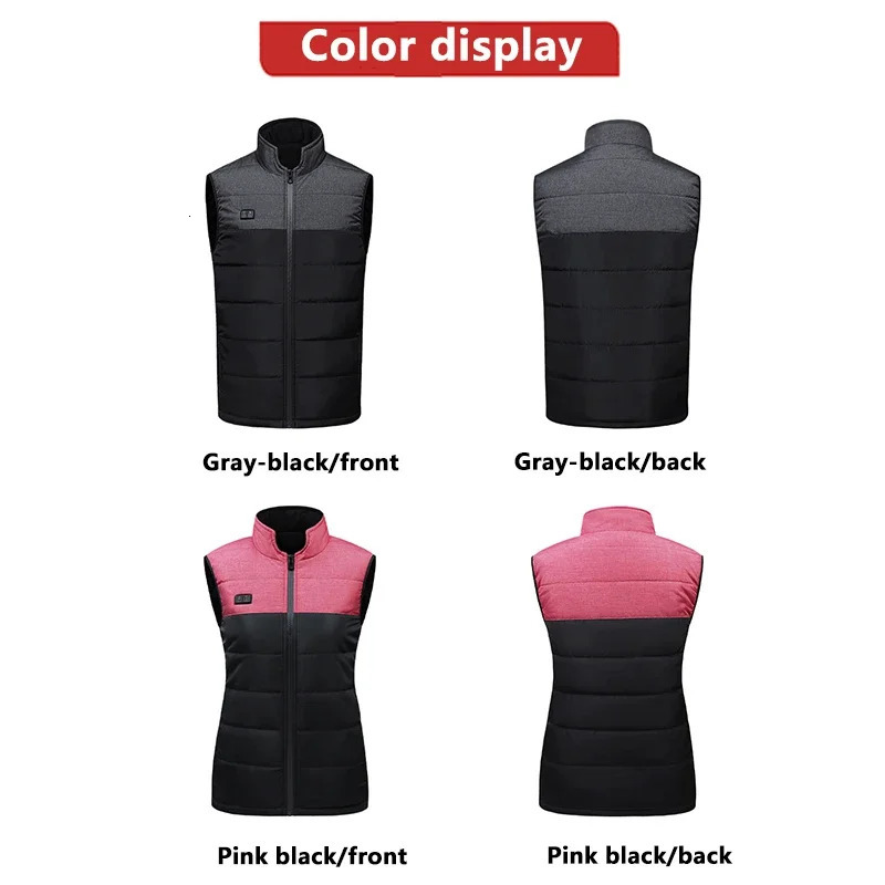 Men's Vests Women Coat Intelligent USB Electric Heating Thermal Warm Clothes Winter Heated Vest Plussize Men 21PCS Heated Jacket Fashion 231025