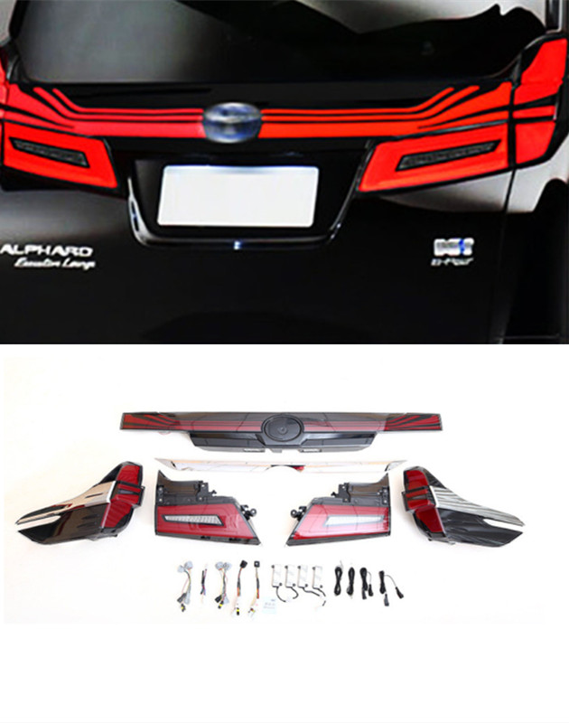Car Tail Lights Assembly For Toyota Alphard LED Taillights Vellfire 30 series 20 15-20 22 LED Startup Through Taillights