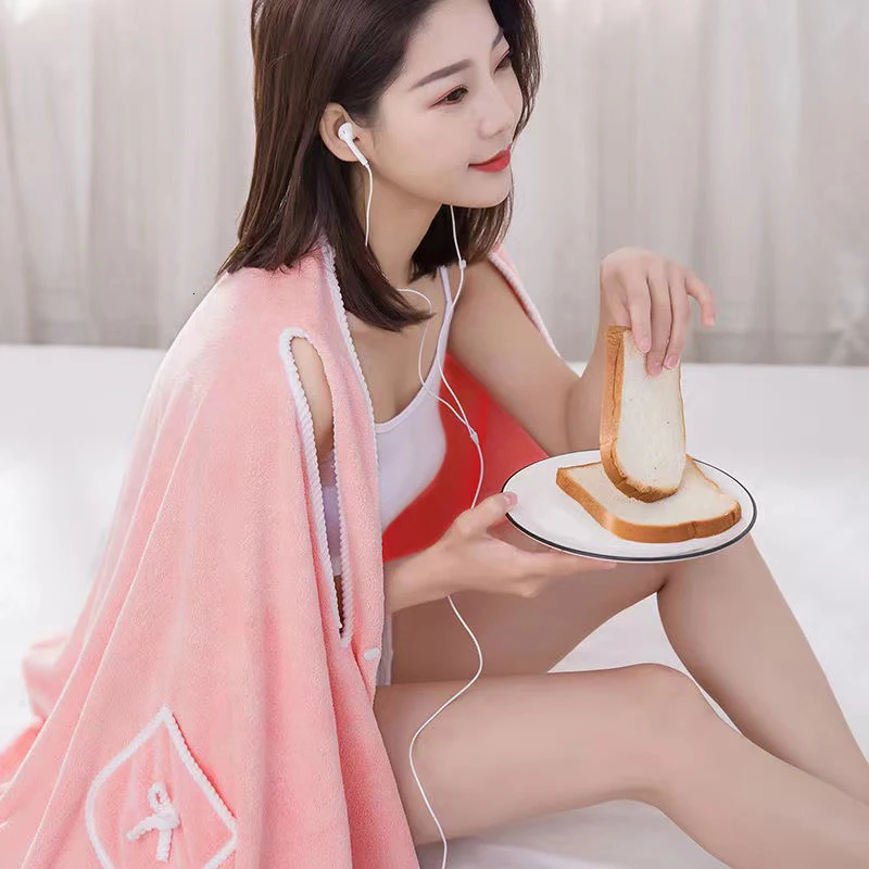 Towel Bathroom Wearable Bathrobe Dress Women Shower Female Soft Bath For Adults Lady Home Textiles And Sauna Towels 231026