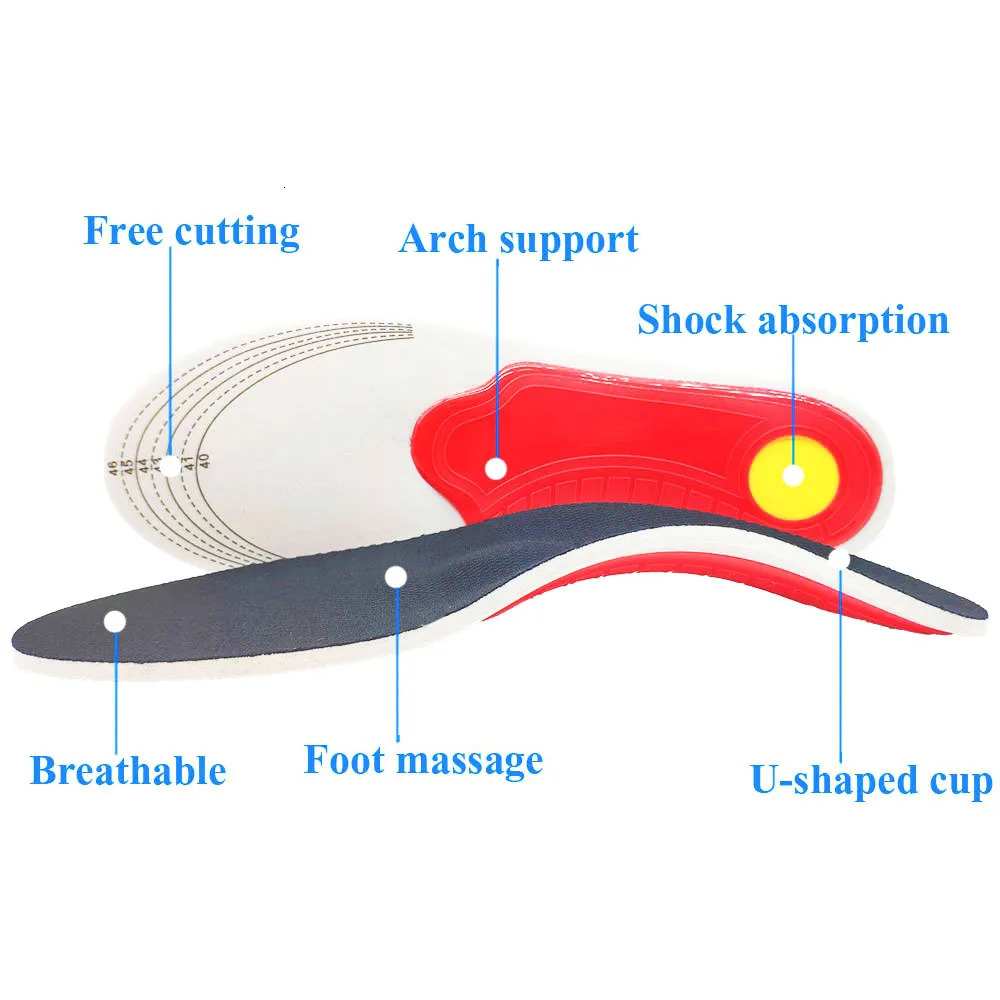 Shoe Parts Accessories Ortic Insole Arch Support Flatfoot Orthopedic Insoles For Feet Ease Pressure Of Air Movement Damping Cushion Padding 231025
