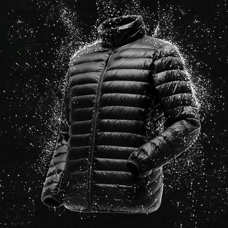 Men's Down Parkas Men Spring Jacket Ultra Light Thin 90% White Duck Down Jackets Casual Portable Spring Coat for Men Down Parkas Size M-5XL 23102