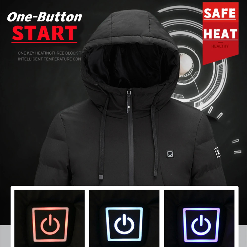 Men's Vests 11 Area Men's Heated Jacket Men Women Parka Vest Autumn Winter Cycling Warm USB Electric Heated Outdoor Sports Vests For Hunting