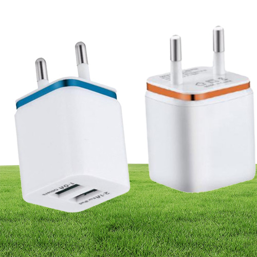 21A Fast Charging Dual USB Charger Universal Travel EUUS Plug Adapter Portable Wall Mobile Phone Charger DHL2095084