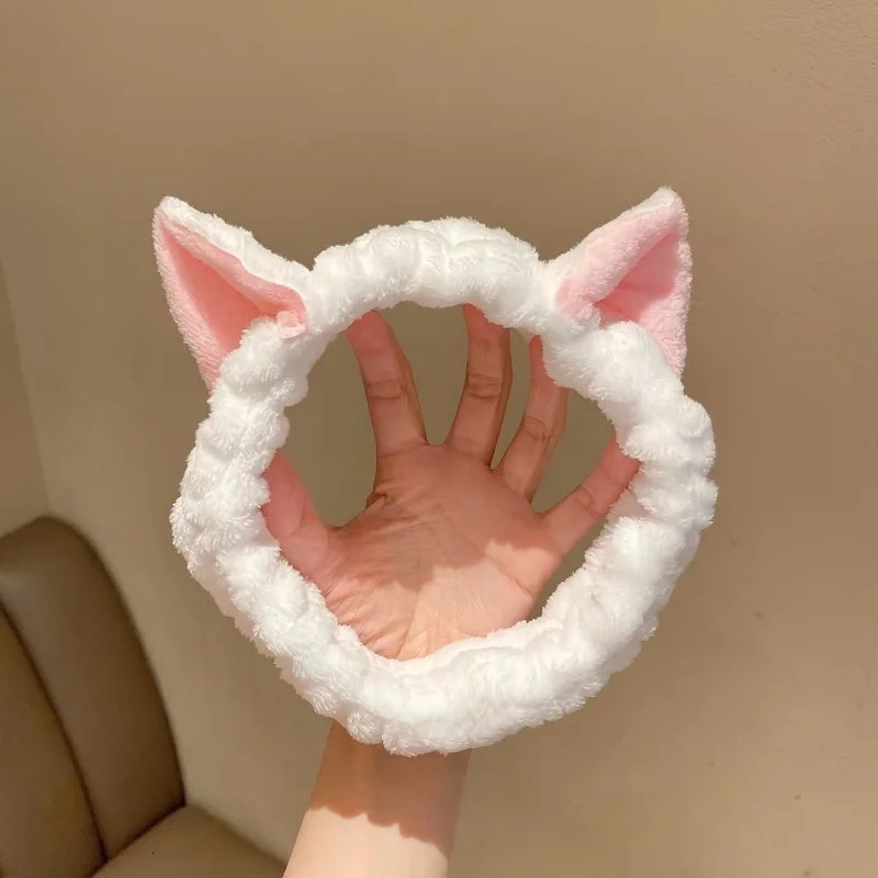 Headbands Headbands For Women Makeup Wash Face Hairbands Shower Head Wrap Girls Hair Accessories Cute Panda Ear Soft Fleece Head bands 231025