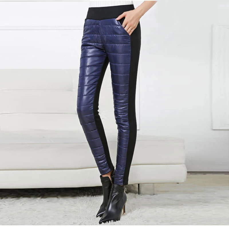 Women's Pants Capris Winter Thicken Warm Pencil Pants Casual High Waist Down Cotton Pantalones Women Big Size 4xl Slim Velvet Lined Leggings Spod