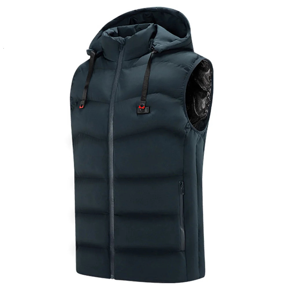 Men's Vests 9 Areas Self Heating Vest Men's Heating Jacket Thermal Women's USB Heated Vest Warm Sport Vest Heating Fishing Hiking Skiin