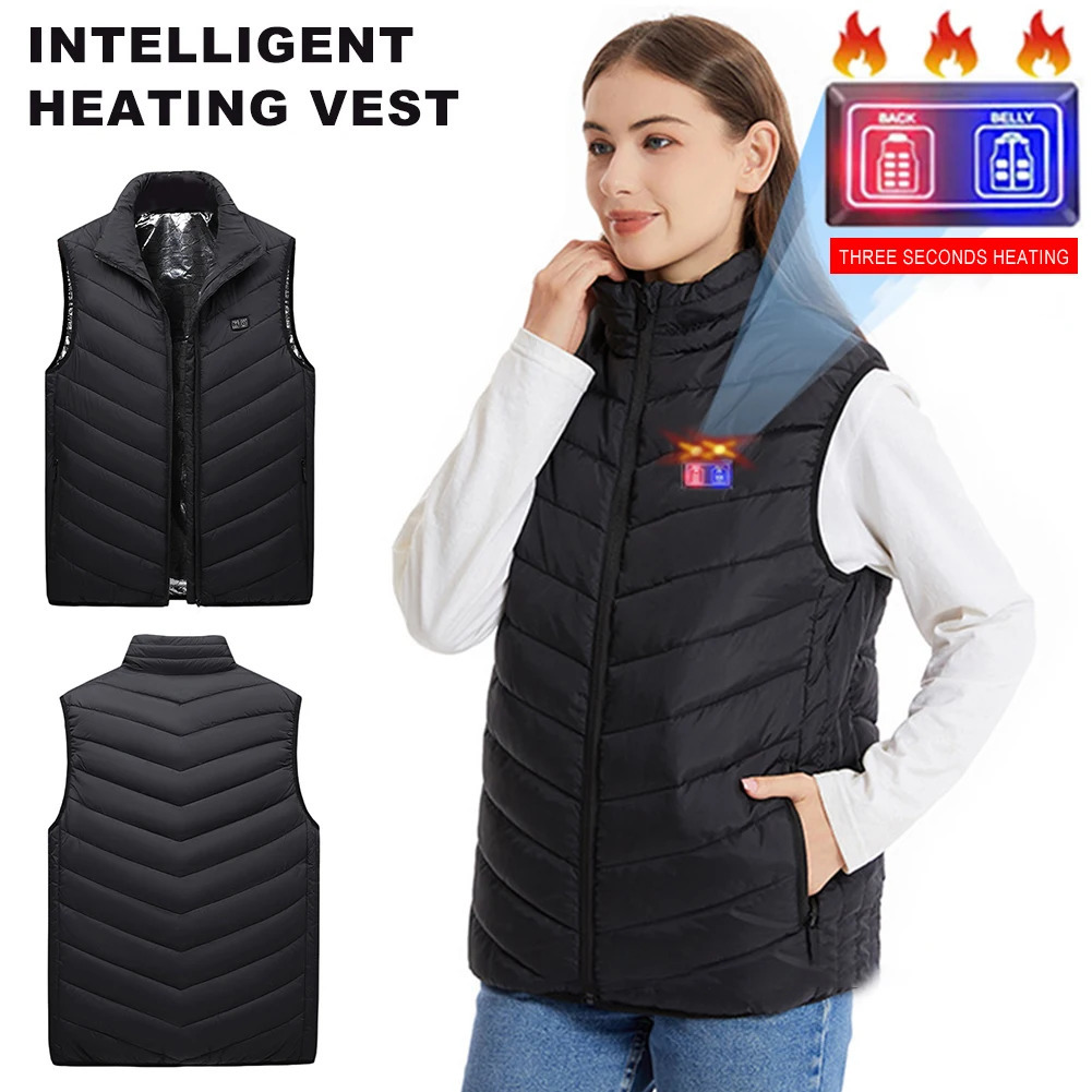Men's Vests 9 Areas Heated Jacket Men Warm Vest USB Women's Heating Jacket Heated Vests Coat Hunting Hiking Camping Autumn Winter Male 23102
