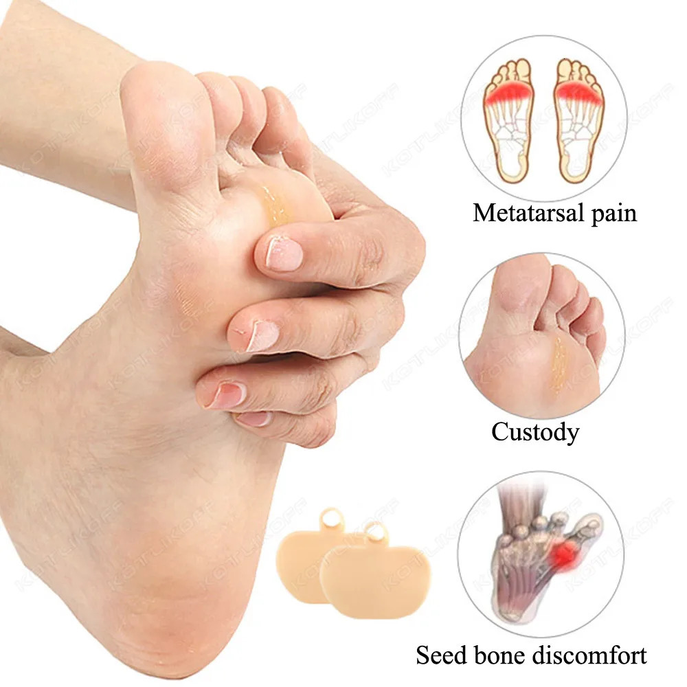 Shoe Parts Accessories Gel Forefoot Insoles Metatarsal Ball of Foot Pads Toe Silicone Cushion Half Yard Otics Support Pain Relief Absorbs Shock 231025