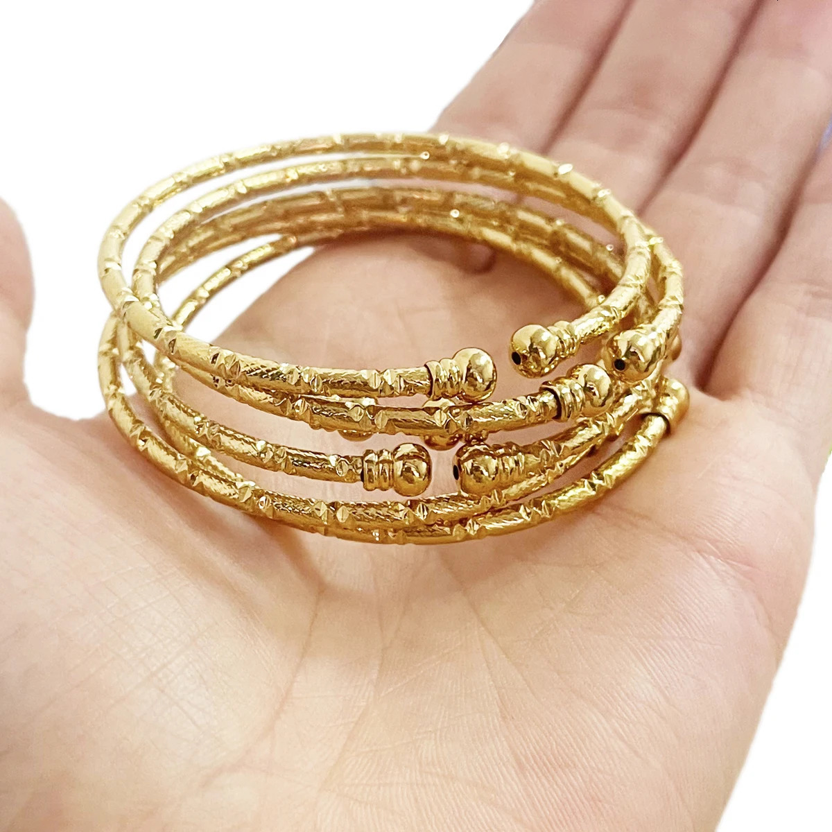 Tails Holder African Bracelets 3mm Bangles and From Dubai Lndian Colors Gold Middle East Wedding Jewelry Gift 231025