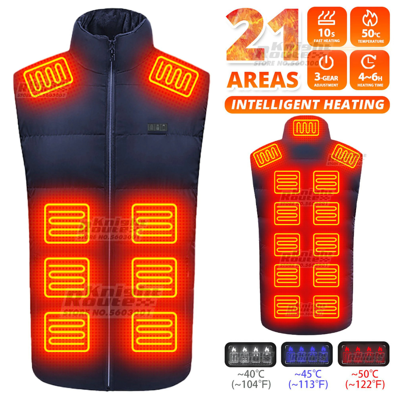 Men's Vests 21 Areas Self Heating Jackets Men's Heating Jacket Women's Warm USB Heating Vest Heating Jacket Winter Fishing Camping Ski 
