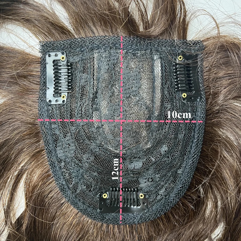 Natural Body Wavy Clip in Human Hair Topper for Women Soft Hairpiece Extension for Mild Woman Increase Hair Volume Remy 10x12cm fast delivery